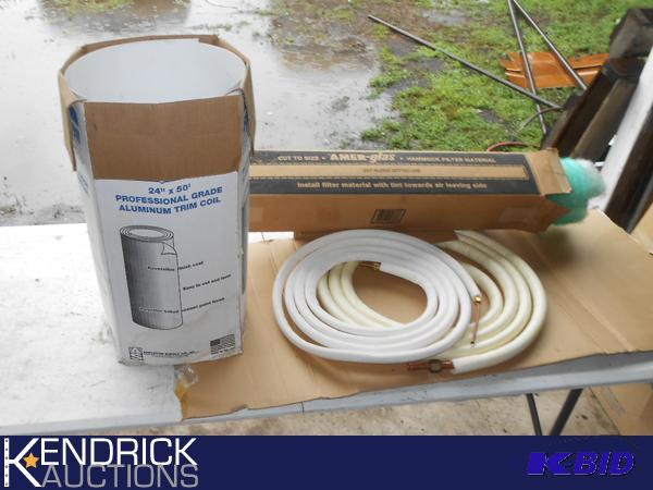 lot 61 image: Line Set, Air filter, and Aluminum Trim Coil