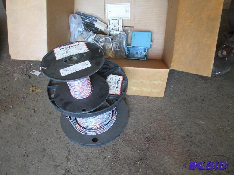 lot 154 image: Telephone wire and misc box