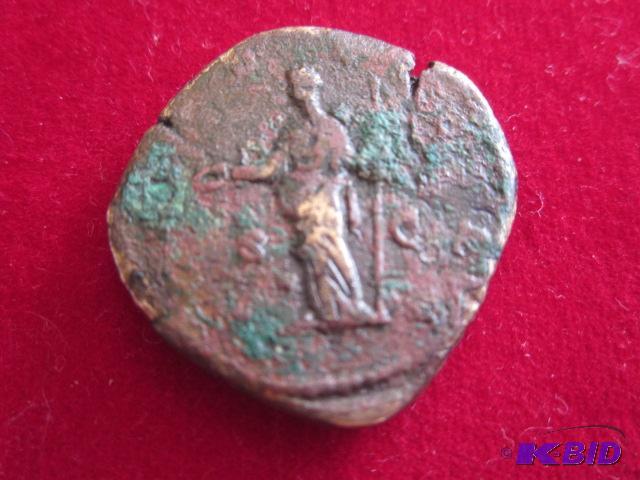 Bronze Roman Coin, Sestertius Diva Faustina, ...