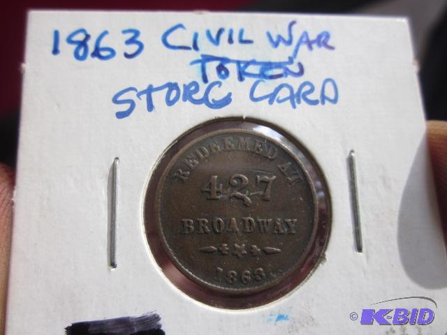 1863 Civil War Token store card fruit dealers...