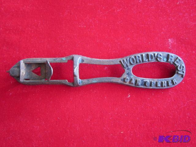 Antique cast iron Worlds Best Can Opener, sta...