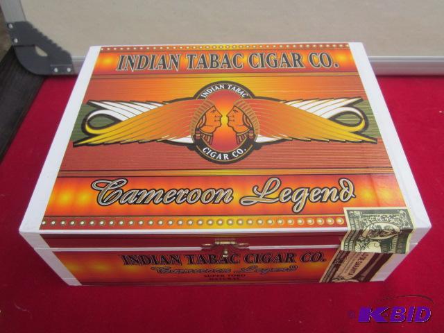 Vintage wooden Indian Tabac Cigar Co. Cigar b...