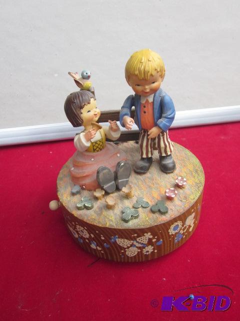 Hand carved wooden music box &quotWeve Only...