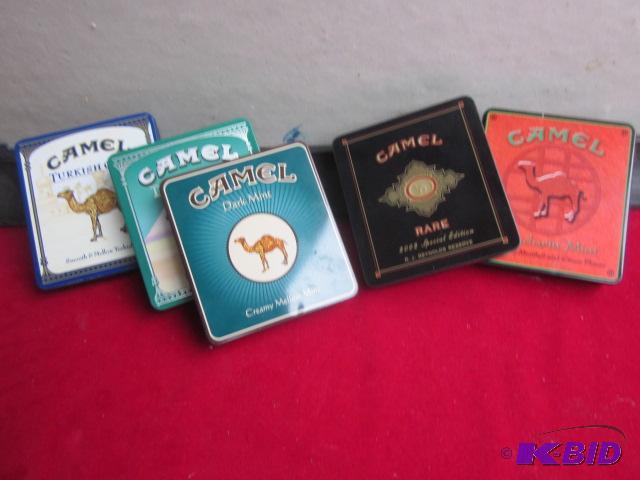 Lot of (5) Camel tins. &nbsp...