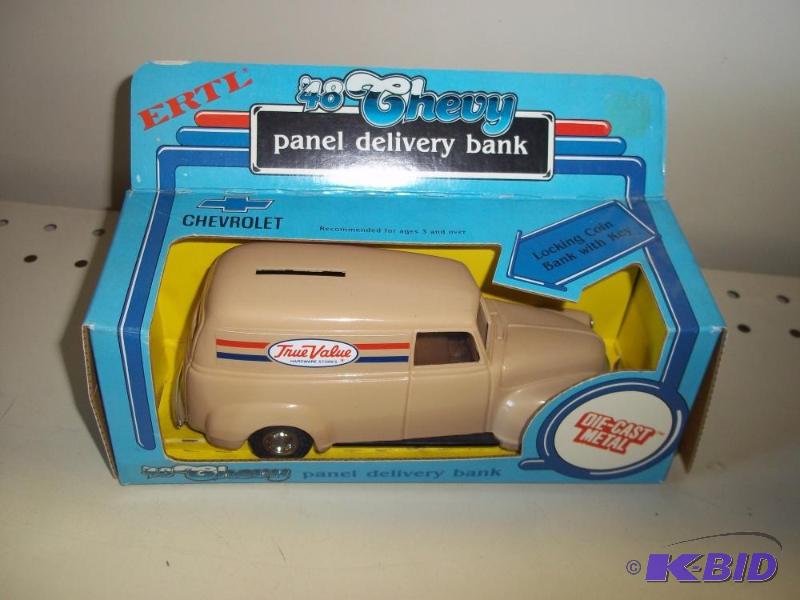 lot 25 image: ERTL Toy True Value 48 Chevy Panel Delivery B...