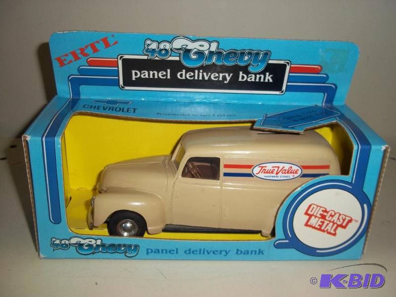 lot 4 image: ERTL Toy True Value 48 Chevy Panel Delivery B...