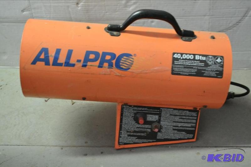 lot 118 image: All-Pro 40,000 BTU Portable Propane Heater
