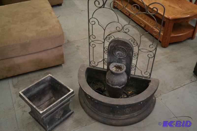 lot 17 image: Fountain and Flower Pot