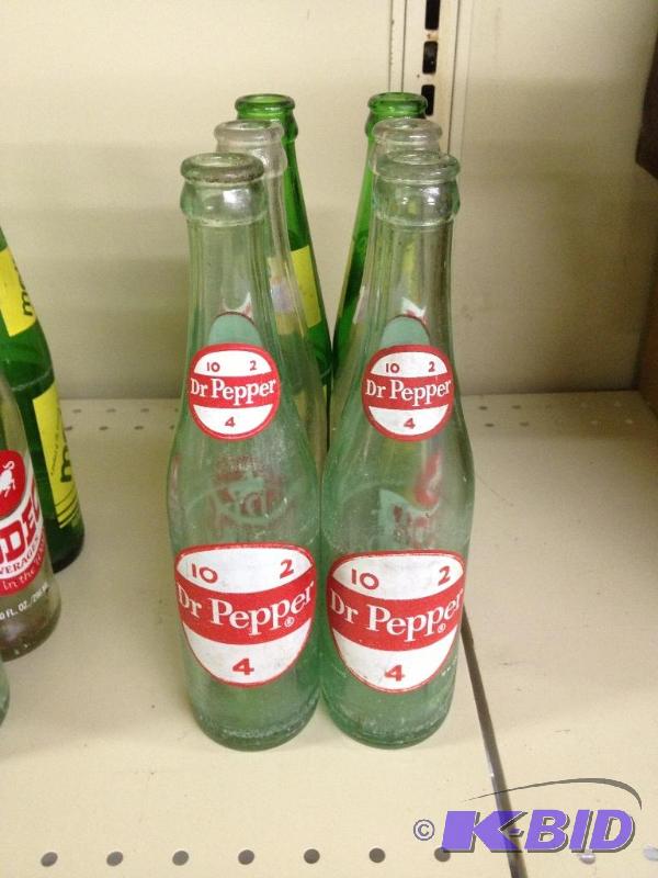 lot 195 image: 6 Vintage Pop  Soda Bottles