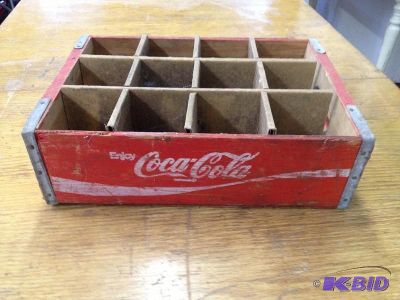 lot 203 image: Vintage Coca-Cola Wood Crate