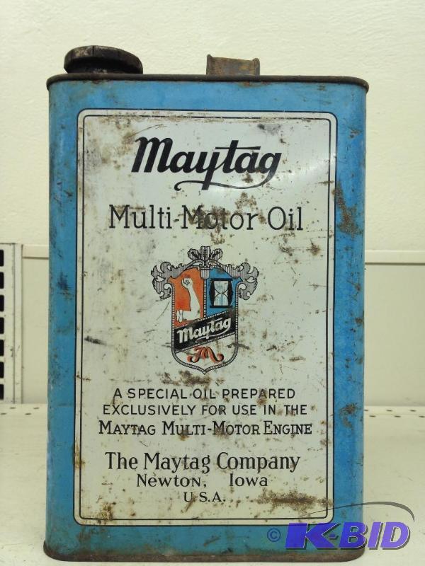 lot 224 image: Maytag Multi Motor Oil Can  Half full, great ...