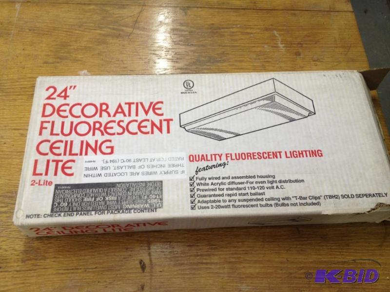 lot 256 image: 24 Decorative Florescent Ceiling Light Fixture