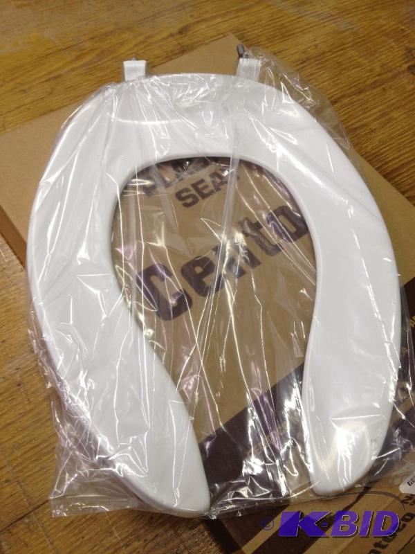 lot 261 image: Elongated Open Front Toilet Seat