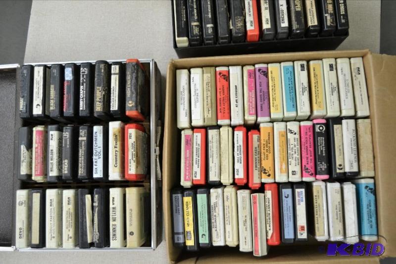 lot 68 image: 8 Track Tapes, Two Cases