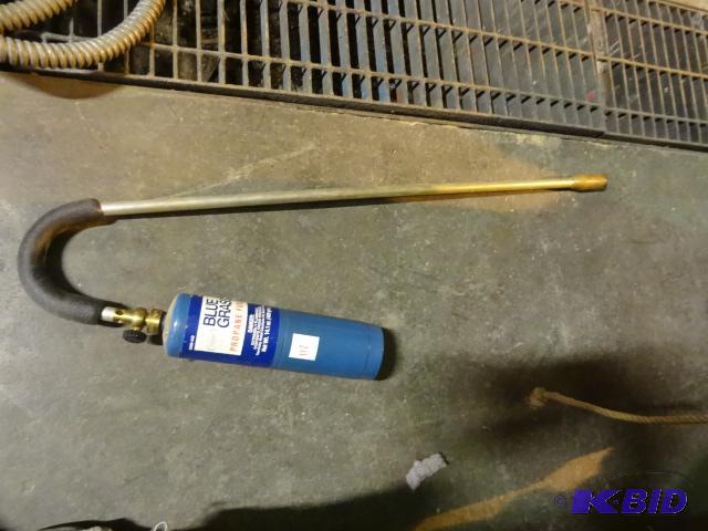 lot 112 image: Weed burner with propane tank...