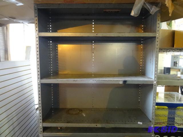 lot 12 image: 36 x 12 x 39 metal shelf unit...