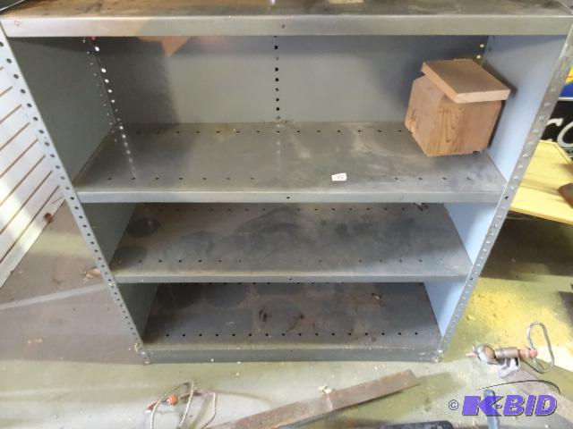 lot 13 image: 36 x 12 x 39 metal shelf unit...