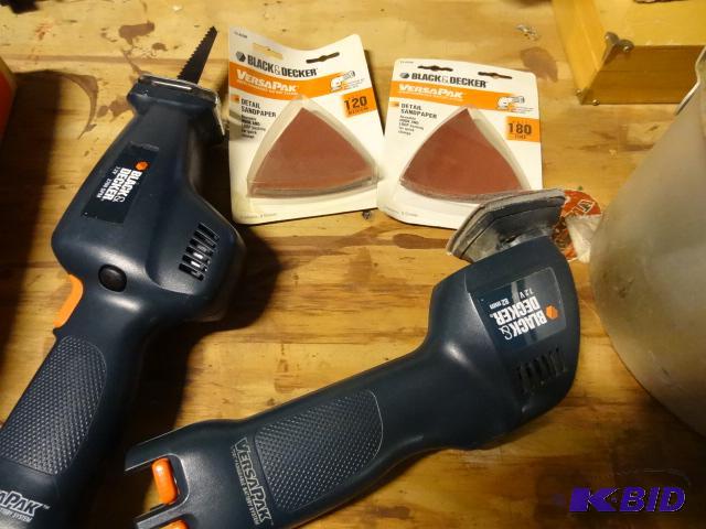 lot 140 image: Black aand Decker versa pack saw and sander. ...