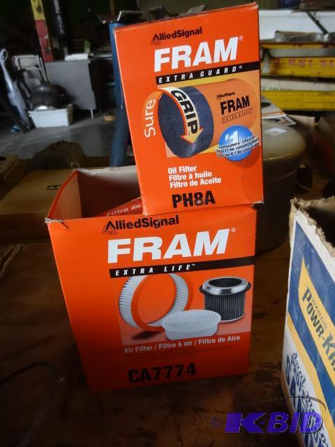 lot 158 image: Fram CA7774 air filter and PH8A oil filter...