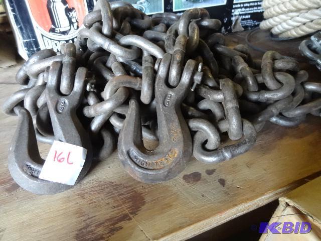 lot 161 image: Heavy duty log chain. Approx 12...