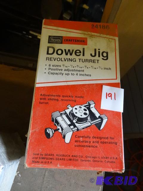 lot 191 image: Craftsman revolving turret dowel jig...