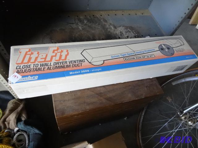 lot 197 image: Tite fit close to wall dryer venting...