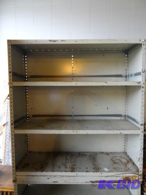 lot 23 image: 36 x 12 x 39 metal shelf unit...