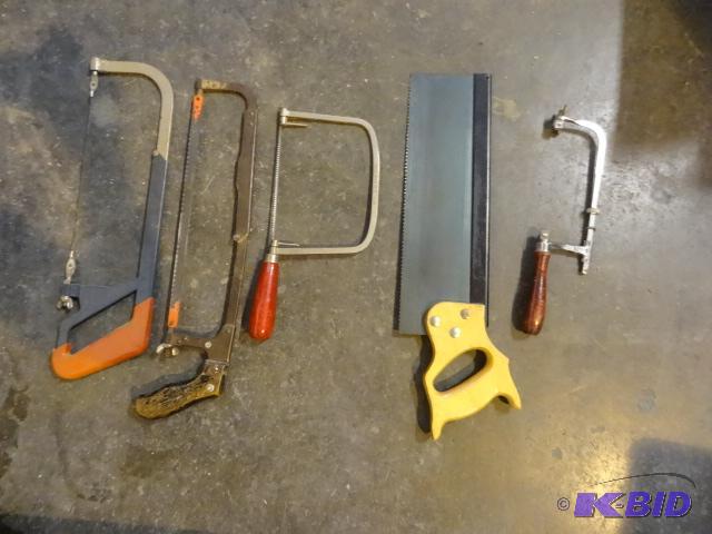 lot 62 image: Misc hand saws...