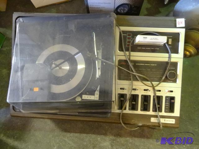 lot 84 image: Zenith sound system record player. 8 track an...