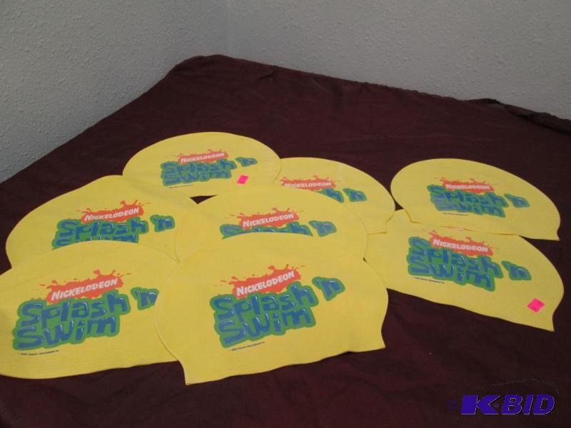 Qty 8 Nickelodeon splash n Swim- swim hats...