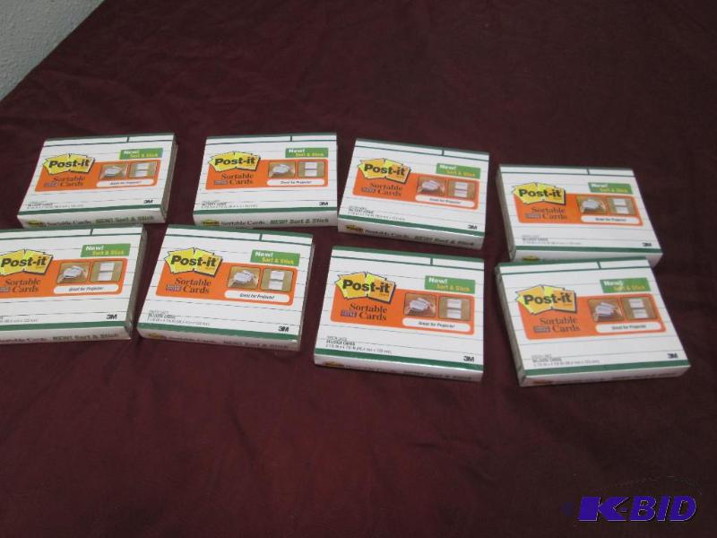 Qty 8 Post-it Sortable cards also can stick 8...