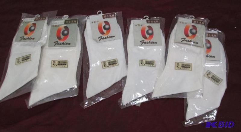 Qty 6 pairs of off white men dress socks...