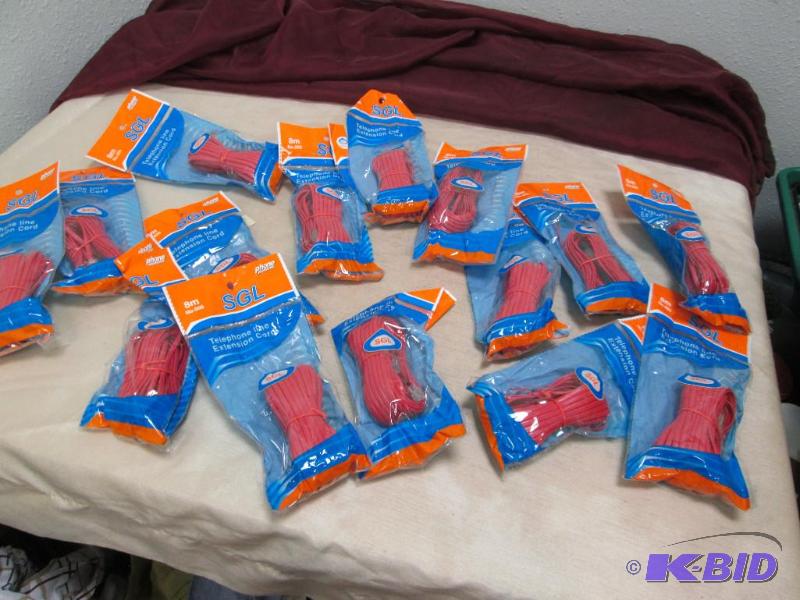 Qty 15 SGL 8m Telephone line extension cord...