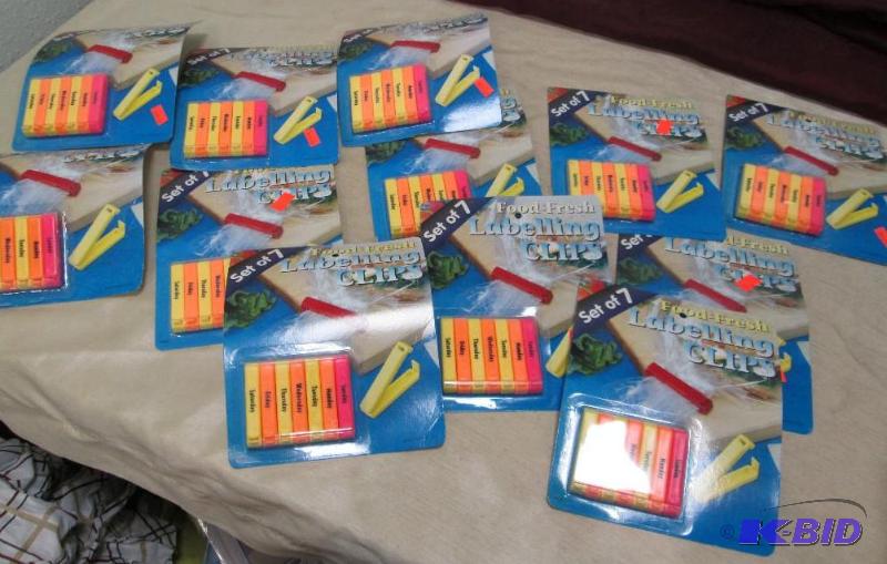 Qty 12 Set of 7 Food-Fresh La belling clips...