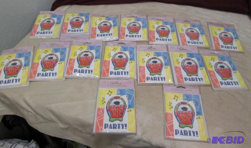 Qty 16 Party 8 invitations cards and envelope...