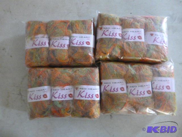 4 Packs of Red Heart Kiss Fuzzy Yarn 3 per pa...
