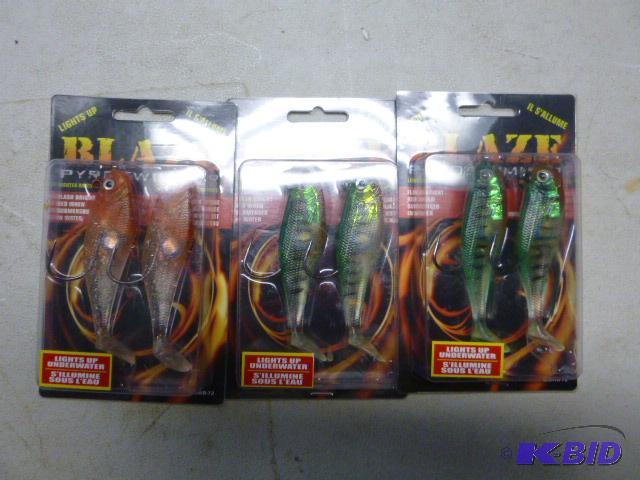 3 Packs of 2 Blaze Pyroswimmer Lures Lights u...