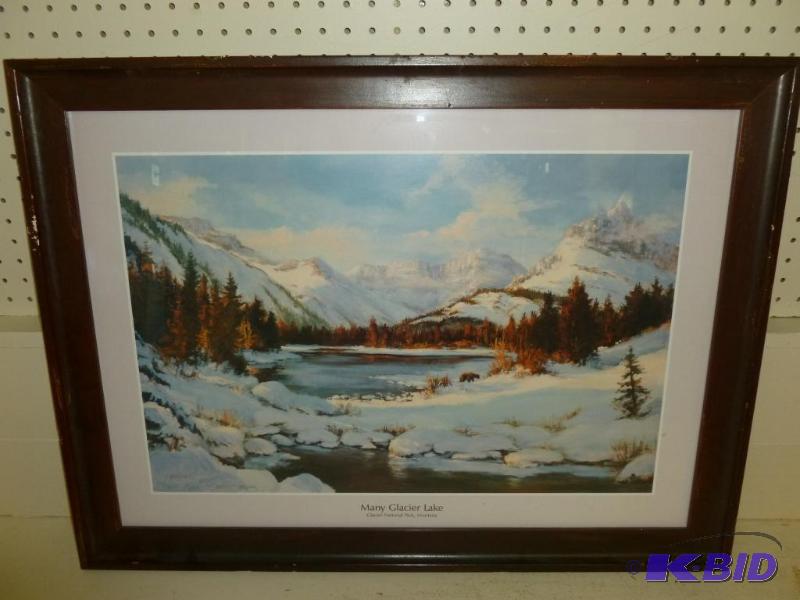 lot 126 image: Large Mark Ogle " Many Glacier Lake &quo...