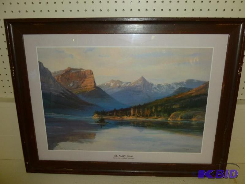 lot 128 image: Large Mark Ogle " St. Mary Lake " s...