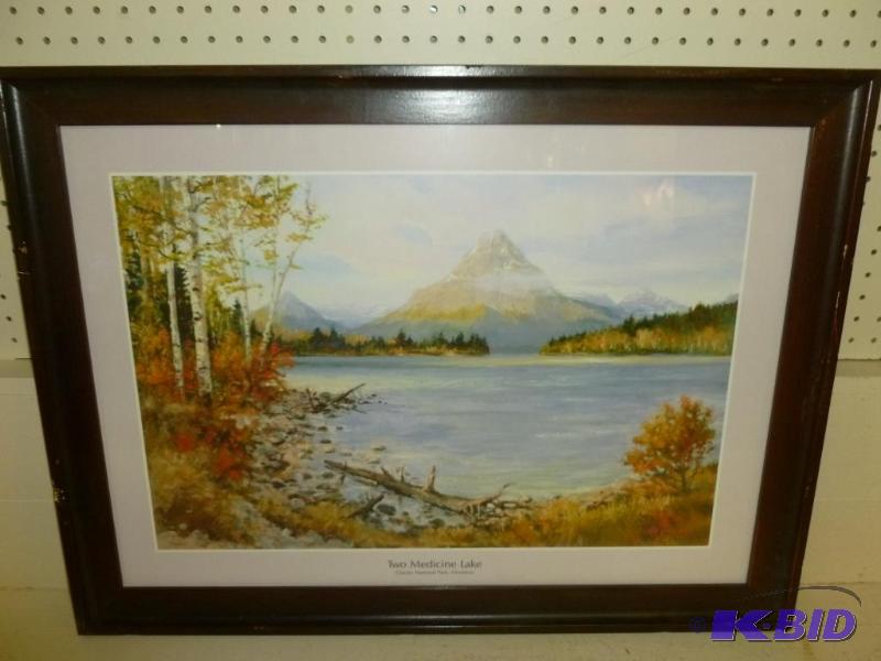 lot 129 image: Large Mark Ogle " Two Medicine Lake &quo...