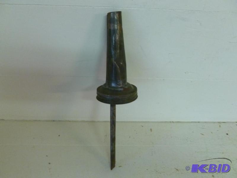 lot 132 image: Antique screw on oil jar spout with stem, pat...