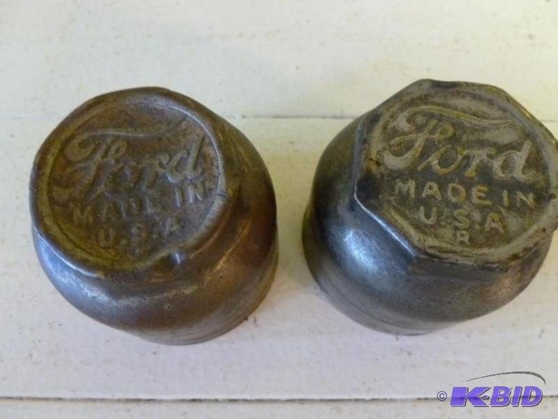 lot 134 image: A pair of vintage Ford truck brass wheel hub ...