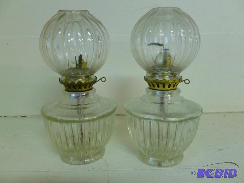 lot 145 image: Lot of two vintage glass bodied Glow Night Oi...