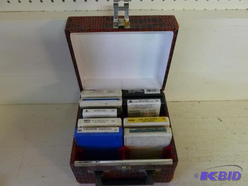 lot 177 image: Lot of nine 8 track tapes includes Elvis Pres...