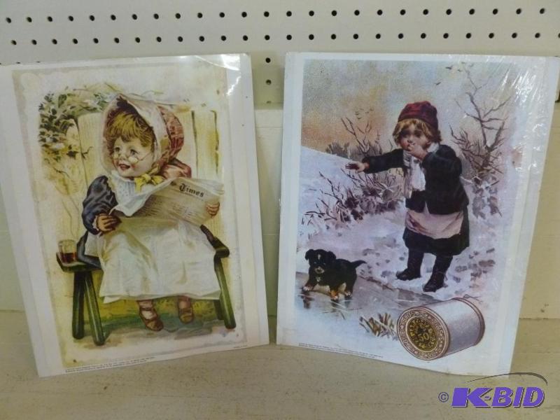 lot 52 image: Lot of two vintage advertisement pictures tha...