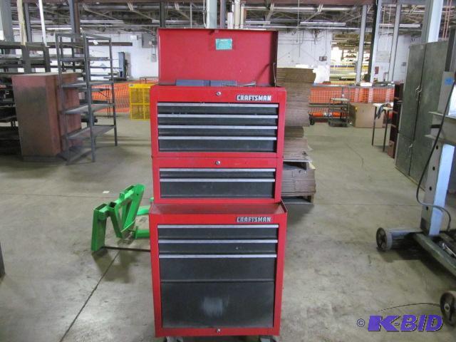 lot 119 image: Metal Craftsman Upper & Lower Tool Boxes ...