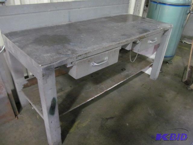 lot 138 image: Steel Work Bench  Features & Notes   2 D...