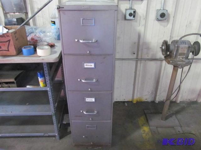 lot 142 image: 4 Drawer Steel File Cabinet  Features & N...
