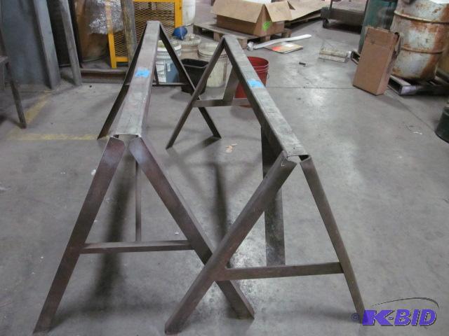 lot 44 image: 1 Set Metal Saw Horses  Features & Notes...