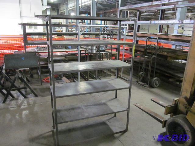 lot 48 image: Solid Steel Storage Shelf  Features & Not...